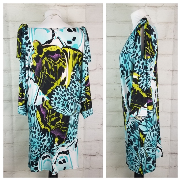 Patchington M Butterfly Cut-Out Sleeve Mini Dress - Picture 8 of 9